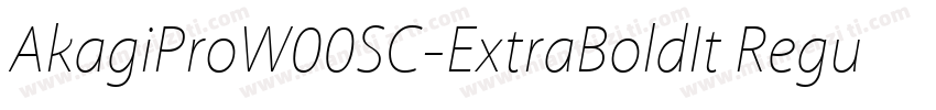 AkagiProW00SC-ExtraBoldIt Regular字体转换